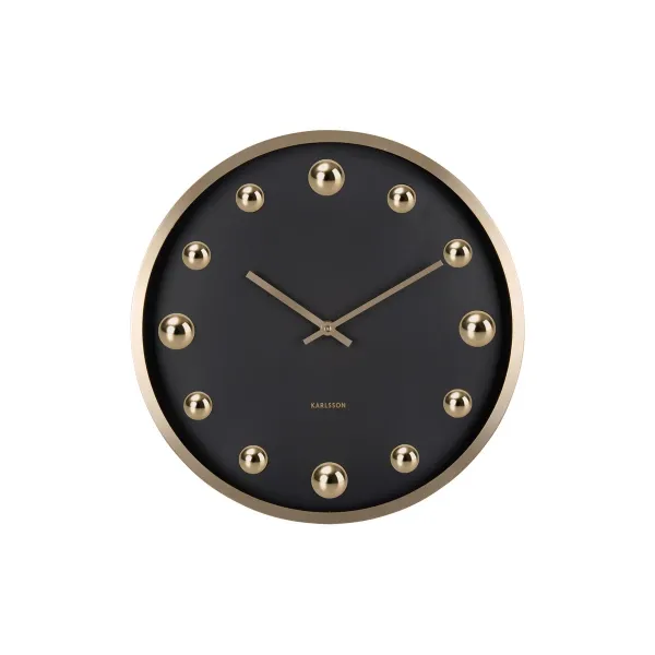 Karlsson 5971BK dizajnové nástenné hodiny čierne,priemer 35 cm