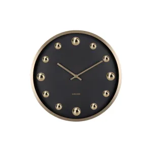 Karlsson 5971BK dizajnové nástenné hodiny čierne,priemer 35 cm