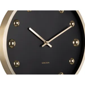 Karlsson 5971BK dizajnové nástenné hodiny čierne,priemer 35 cm