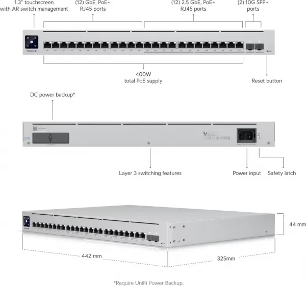 Ubiquiti UBNT USW-Enterprise-24-PoE - UniFi Switch Enterprise 24 PoE