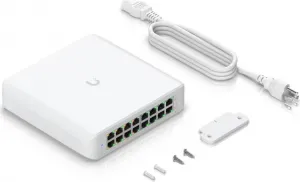 Ubiquiti UBNT UniFi Switch USW-Lite-16-PoE [16xGigabit, 8x PoE out 45W, 802.3at/af, 16Gbps]
