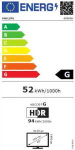 Philips MT VA LED 48,8" 499P9H/00 - VA panel, 5120x1440, 2xHDMI, DP, USB-C, RJ45, reproduktory, nast. výška, zakrivený, webová kamera