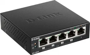 D-Link DES-1005P B1 5-portový 10/100 PoE stolový prepínač, 4x PoE+, 60W pre PoE