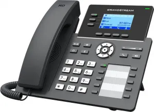 Grandstream GRP2604P SIP telefon, 2,48" LCD podsv. displej, 6 SIP účty,10BLF tl., 2x1Gbit porty, PoE