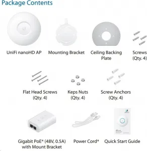 Ubiquiti UBNT UniFi AP nanoHD, 3-PACK, bez PoE! [Inside AP, 2.4+5GHz (300Mbps+1733Mbps), MU-MIMO, 802.11a/b/g/n]