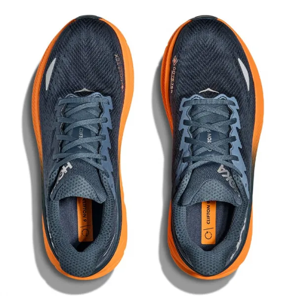 Pánska bežecká obuv HOKA Clifton 9 GTX M stormy skies orange zest
