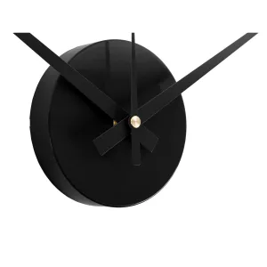 Karlsson 6001BK dizajnové samolepiace hodinyčierne, priemer 40 cm