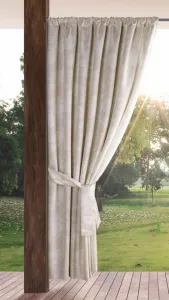 Hotový záves GARDEN 15 púdrovo ružový / krémový - na priechodkách