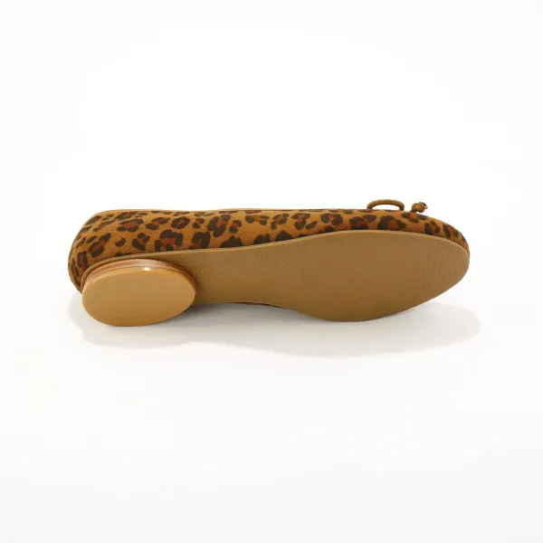 Ploché balerínky s leopardím vzorom