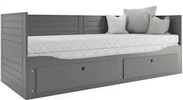 BMS Detská posteľ HERMES s matracom | sivá 80 x 200 cm