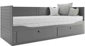 BMS Detská posteľ HERMES s matracom | sivá 80 x 200 cm