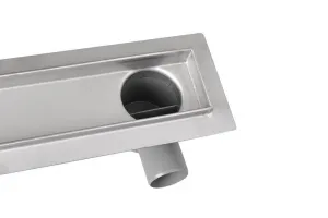 AQUALINE - PAVINO podlahový žľab z nerezové oceli s roštom na dlaždice, L-760, DN50 2710-80