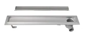 AQUALINE - PAVINO podlahový žľab z nerezové oceli s roštom na dlaždice, L-760, DN50 2710-80
