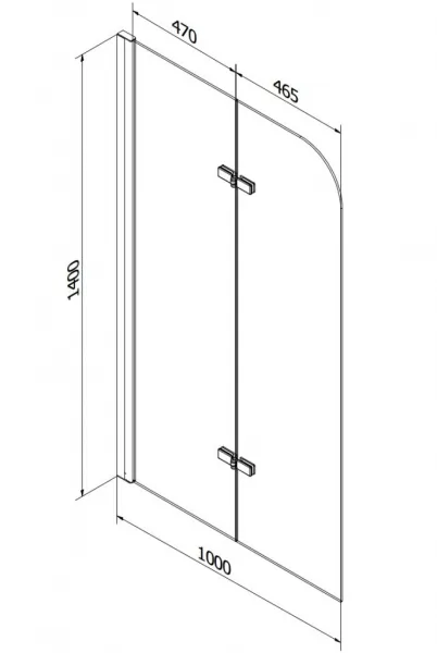MEXEN/S - Vega obdĺžniková vaňa 150 x 70 cm s panelom + vaňová zástena 100, transparent, čierna 550115070X9010027000