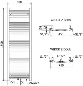 MEXEN - Ares 1500 x 500 mm W102-1500-500-00-01