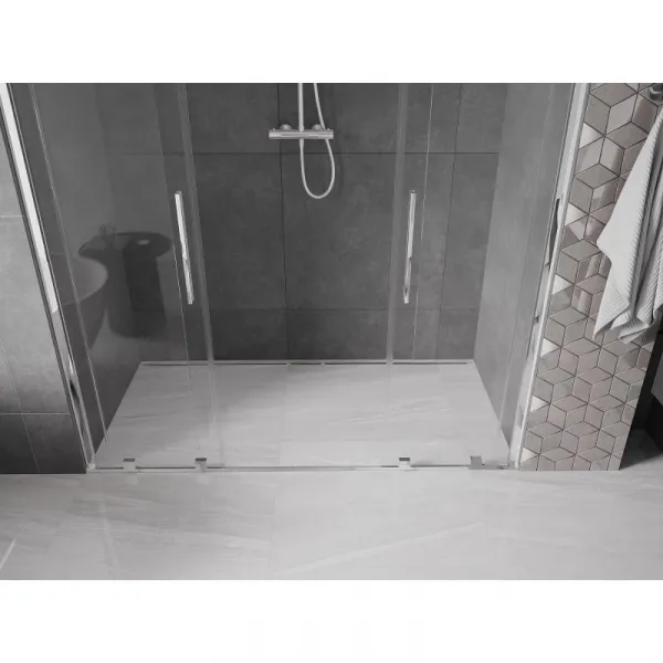 MEXEN/S - Velar Duo posuvné sprchové dvere 180, transparent, chróm 871-180-000-02-01