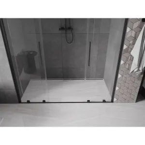 MEXEN/S - Velar Duo posuvné sprchové dvere 170, transparent, čierna 871-170-000-02-70