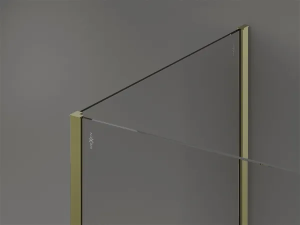MEXEN/S - Kioto Sprchová zástena WALK-IN 95 x 90, transparent, zlatá 800-095-212-50-00-090