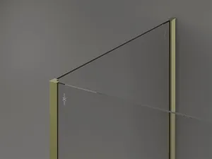 MEXEN/S - Kioto Sprchová zástena WALK-IN 95 x 90, transparent, zlatá 800-095-212-50-00-090