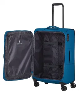 Stredný textilný kufor Travelite Chios M Petrol