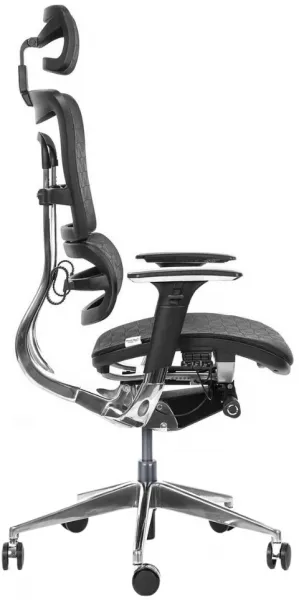MERCURY Ergonomická kancelárska stolička ORION JNS-801, čierna W-51 (vzorovaná), leštěný kríž