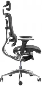 MERCURY Ergonomická kancelárska stolička ORION JNS-801, čierna W-51 (vzorovaná), leštěný kríž