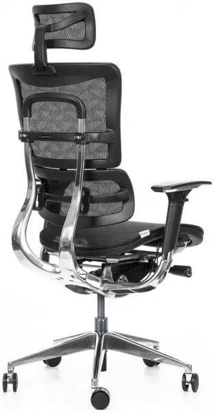 MERCURY Ergonomická kancelárska stolička ORION JNS-801, čierna W-51 (vzorovaná), leštěný kríž