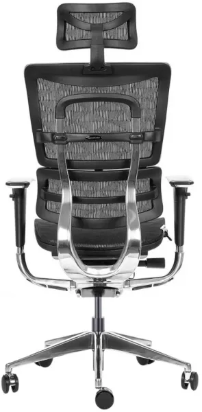 MERCURY Ergonomická kancelárska stolička ORION JNS-801, čierna W-51 (vzorovaná), leštěný kríž