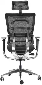MERCURY Ergonomická kancelárska stolička ORION JNS-801, čierna W-51 (vzorovaná), leštěný kríž