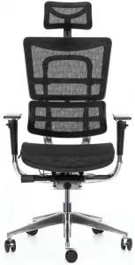 MERCURY Ergonomická kancelárska stolička ORION JNS-801, čierna W-51 (vzorovaná), leštěný kríž