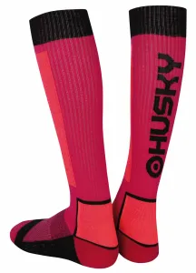 HUSKY Snow Wool socks pink/black