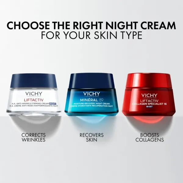Vichy Minéral 89 NIght Cream nočný regeneračný krém 50 ml