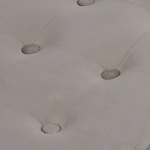 XL skladací puf s gombíkmi - 60x38x38cm zamatová béžová 9999