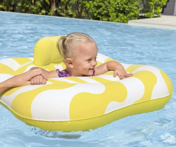 Bestway 32298 Nafukovací baby sedací kruh s opierkou, 79 x 79 cm