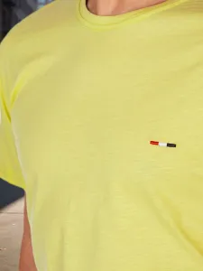 Trendy tričko s krátkym rukávom pre pánov žlté