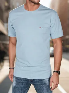 Trendy tričko s krátkym rukávom pre pánov svetlomodré