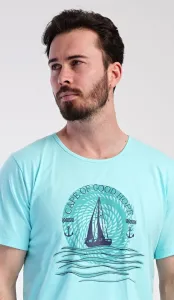 Trendy pánske pyžamo Jachting v mentolovej farbe