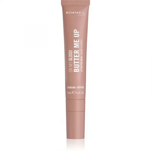 Rimmel Oh My Gloss! Butter Me Up hydratačný balzam na pery odtieň 001 Latte Delight 15 ml