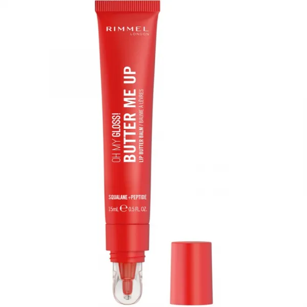 Rimmel Oh My Gloss! Butter Me Up hydratačný balzam na pery odtieň 004 Red Velvet 15 ml