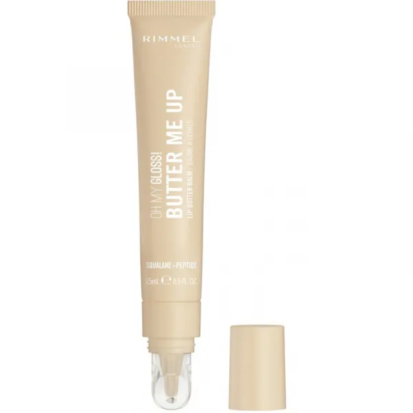 Rimmel Oh My Gloss! Butter Me Up hydratačný balzam na pery odtieň 000 Vanilla Frost 15 ml