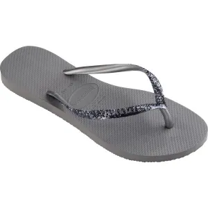 HAVAIANAS SLIM GLITTER II Dámske žabky, sivá, veľkosť 43/44