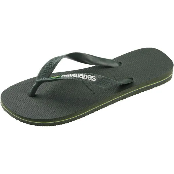 HAVAIANAS BRASIL LOGO Unisex žabky, tmavo zelená, veľkosť 41/42