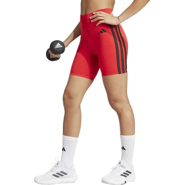 adidas TRAINING ESSENTIALS 3-STRIPES LEGGINGS Dámske legíny, červená, veľkosť L 5"