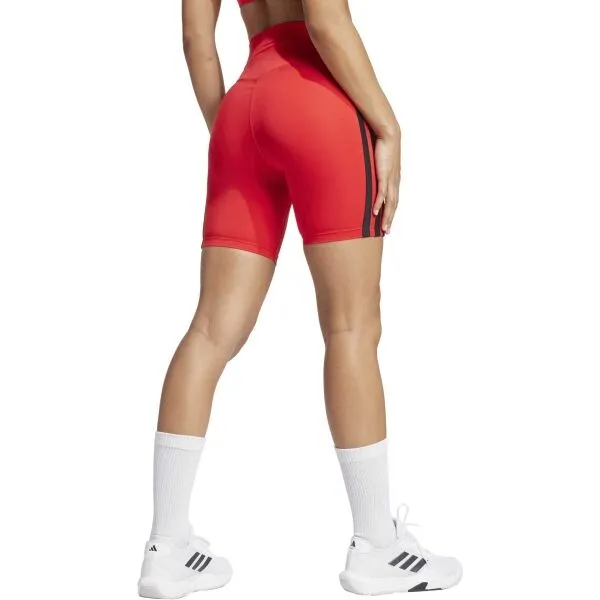 adidas TRAINING ESSENTIALS 3-STRIPES LEGGINGS Dámske legíny, červená, veľkosť L 5"