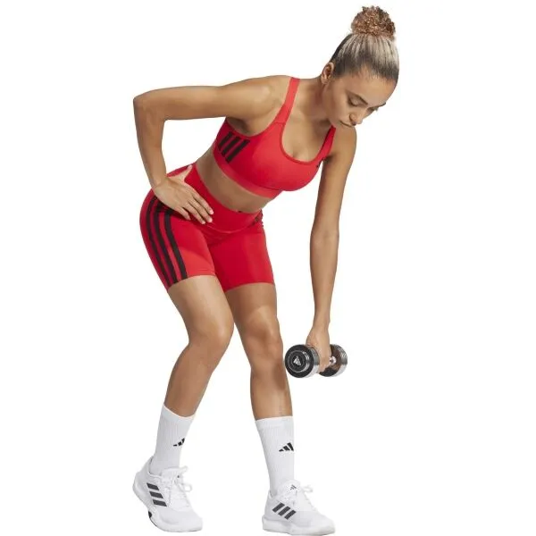 adidas TRAINING ESSENTIALS 3-STRIPES LEGGINGS Dámske legíny, červená, veľkosť L 5"