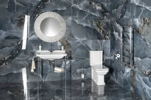 KERASAN - WALDORF WC kombi, spodný/zadný odpad, biela-chrom WCSET04-WALDORF