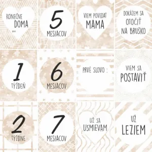Míľnikové kartičky na fotenie - Béžové