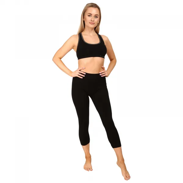 EcoBamboo legíny 3/4 EcoBamboo čierna - L/XL