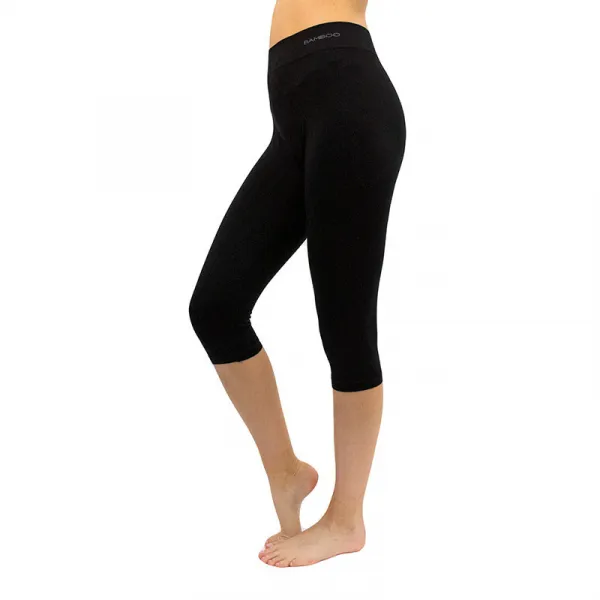 EcoBamboo capri legíny EcoBamboo čierna - S/M