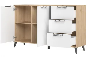 Szynaka Komoda Moet 45 150 cm ořech americký Jackson/bílá/grafit